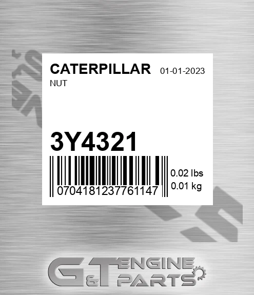 3Y4321 Nut for CATERPILLAR