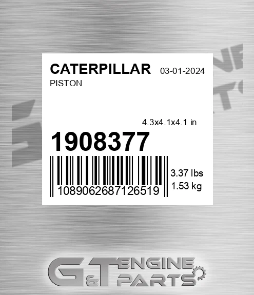 190-8377 Piston for CATERPILLAR