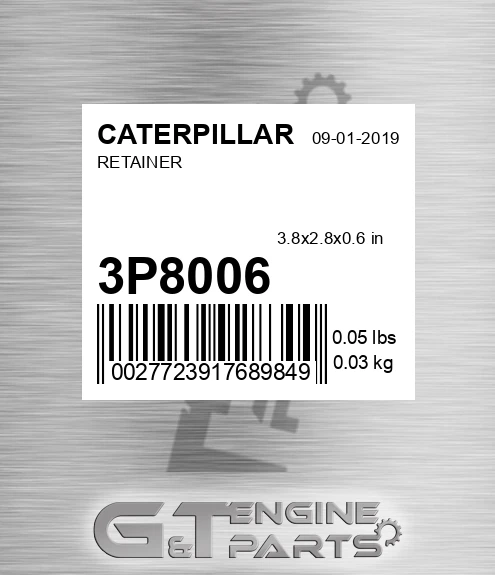 3P-8006 Retainer for CATERPILLAR