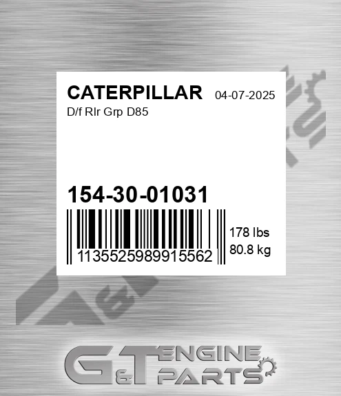 1543001031 D/f Rlr Grp D85 for CATERPILLAR