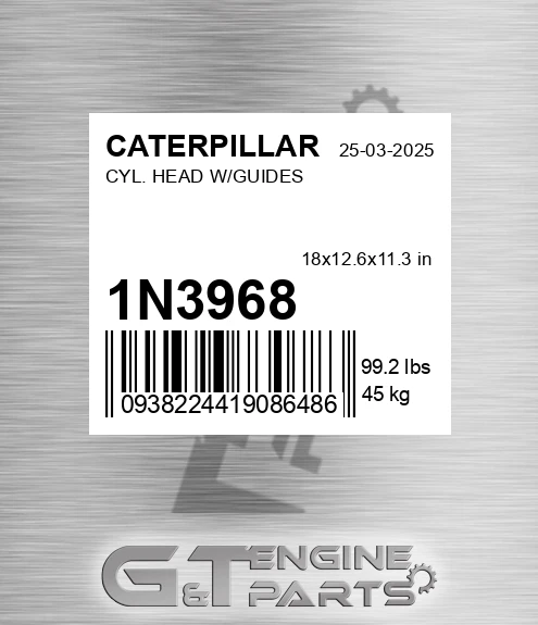 1N-3968 Cyl. Head W/guides