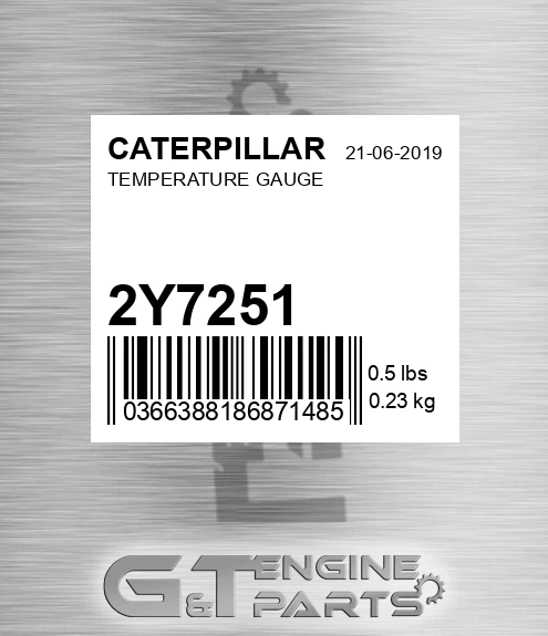 2Y7251 Temperature Gauge for CATERPILLAR