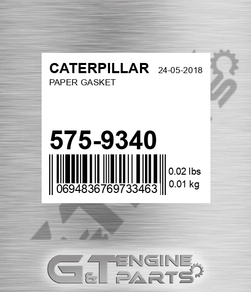 575-9340 Paper Gasket for CATERPILLAR