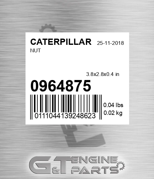 096-4875 Nut for CATERPILLAR