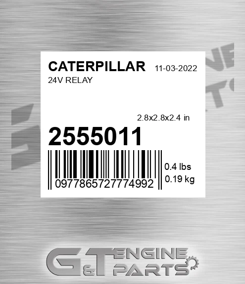 255-5011 24v Relay for CATERPILLAR