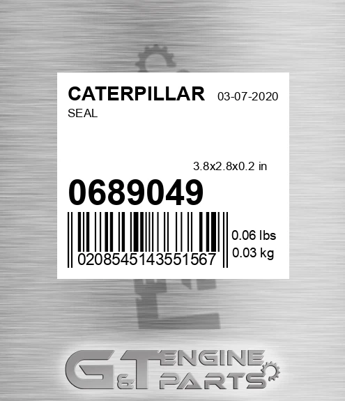 068-9049 Seal for CATERPILLAR