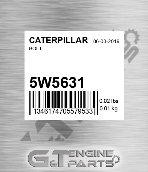 5W-5631 Bolt for CATERPILLAR