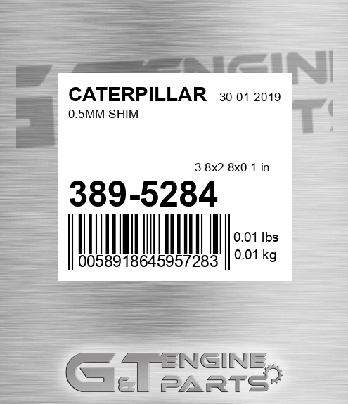 389-5284 0.5mm Shim for CATERPILLAR