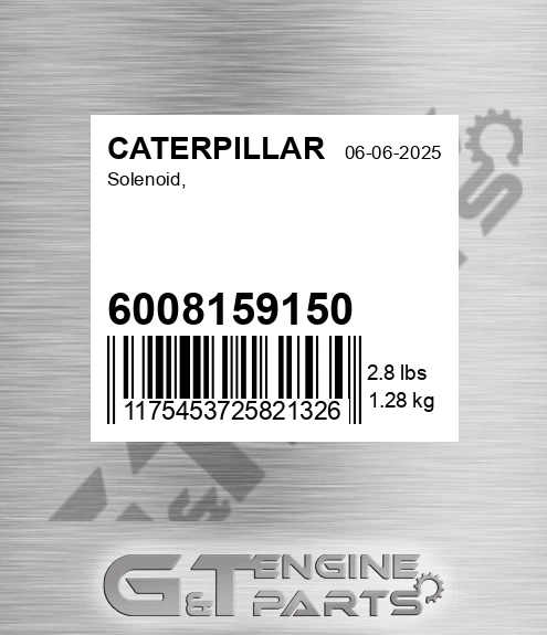 6008159150 Solenoid, for CATERPILLAR