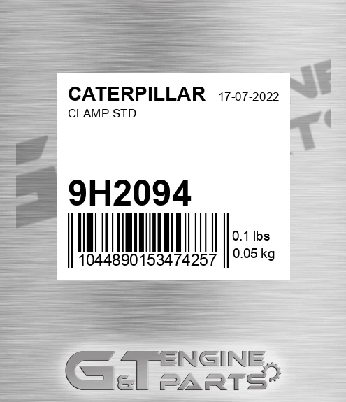 9H-2094 Clamp Std for CATERPILLAR