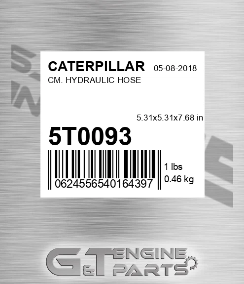 5T-0093 Cm. Hydraulic Hose for CATERPILLAR