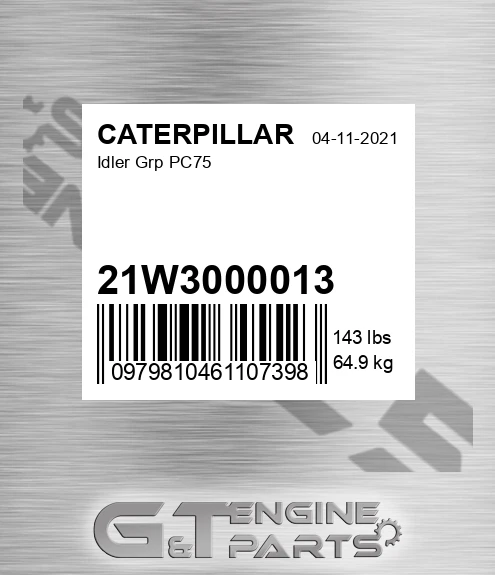 21W3000013 Idler Grp Pc75 for CATERPILLAR