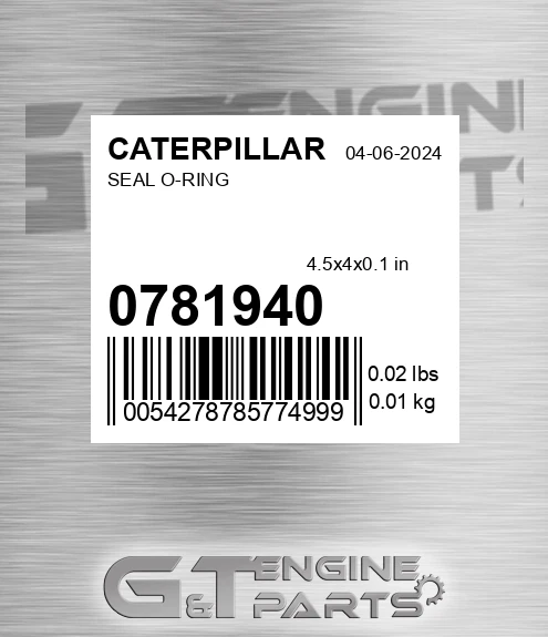 078-1940 Seal O-ring for CATERPILLAR