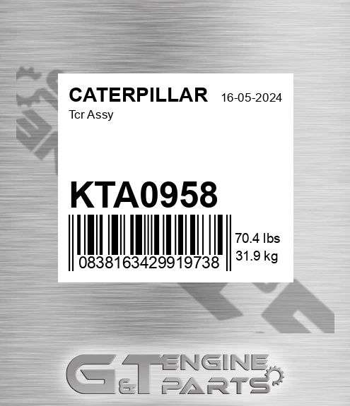 KTA0958 Tcr Assy for CATERPILLAR