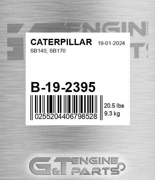B-19-2395 Sb140, Sb170 for CATERPILLAR