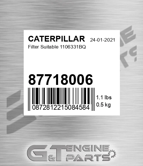 87718006 CATERPILLAR Filter Suitable 1106331bq