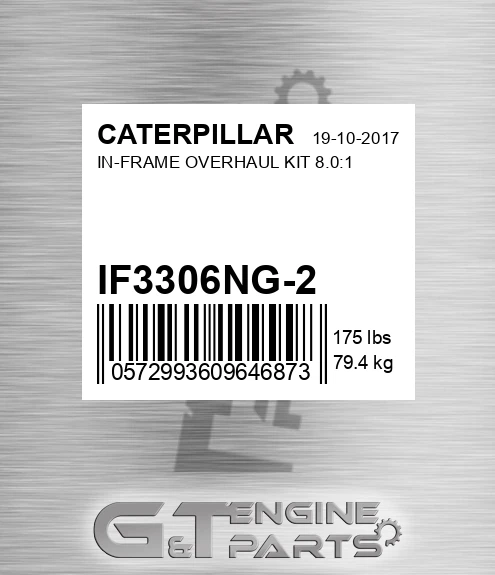 IF3306NG-2 In-frame Overhaul Kit 8.0:1