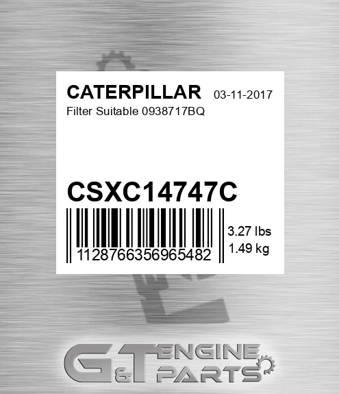 CSXC14747C Filter Suitable 0938717bq