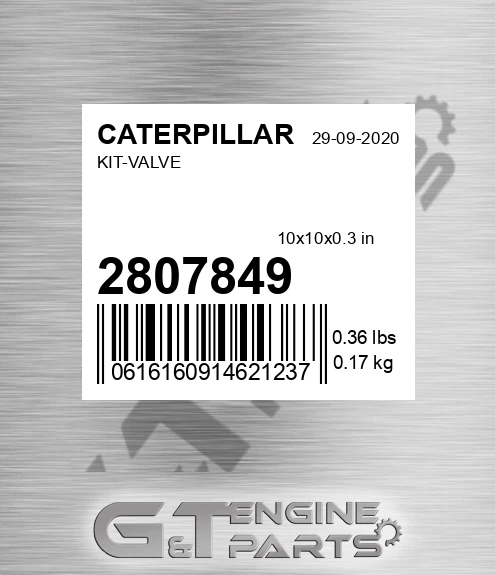 2807849 Kit-valve for CATERPILLAR