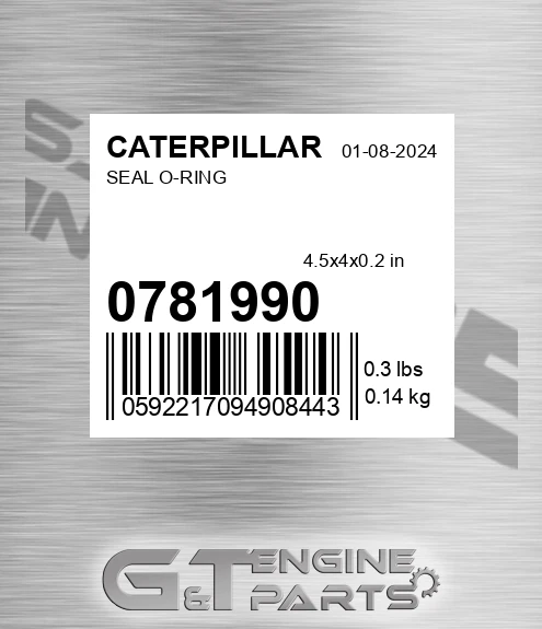 078-1990 Seal O-ring for CATERPILLAR