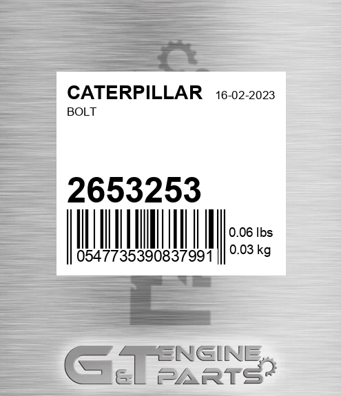 265-3253 Bolt for CATERPILLAR