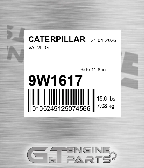 9W1617 Valve G for CATERPILLAR