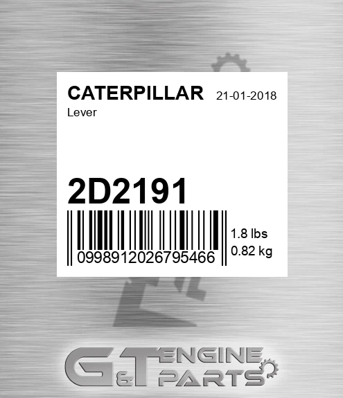 2D2191 Lever for CATERPILLAR