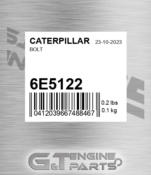 6E5122 Bolt