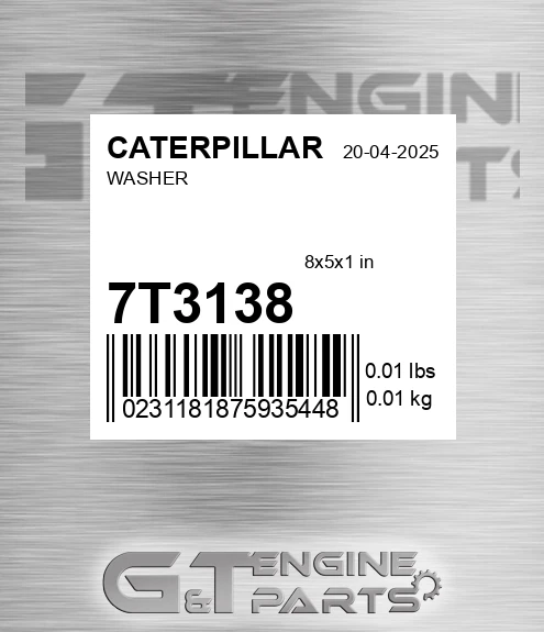 7T-3138 Washer for CATERPILLAR