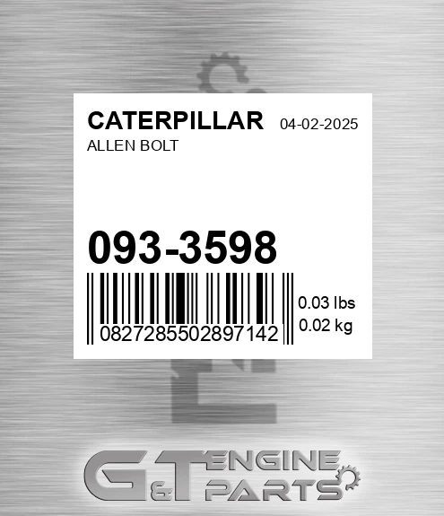 093-3598 Allen Bolt