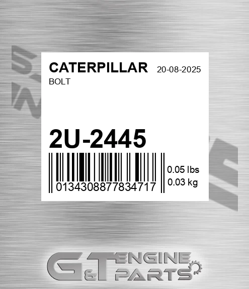 2U-2445 Bolt for CATERPILLAR