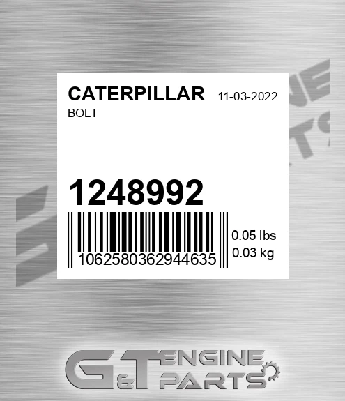 124-8992 Bolt for CATERPILLAR