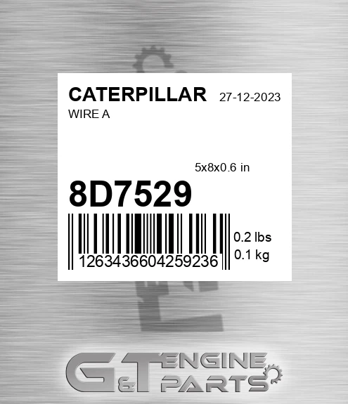 8D7529 Wire A for CATERPILLAR