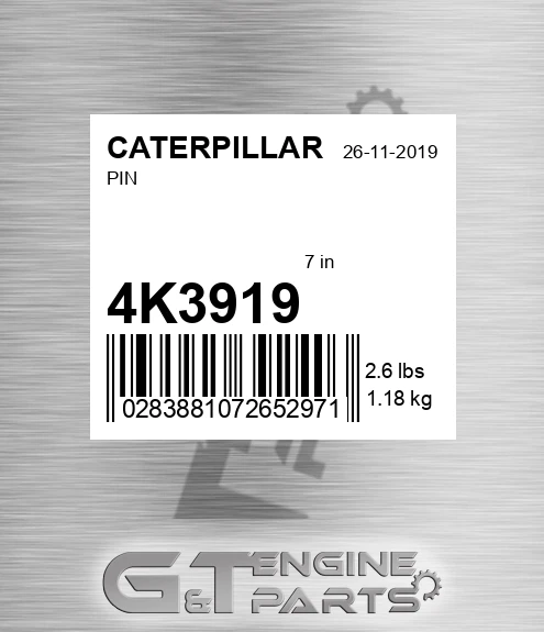 4K3919 Pin for CATERPILLAR