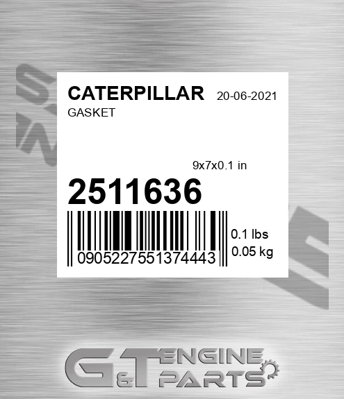 2511636 Gasket for CATERPILLAR