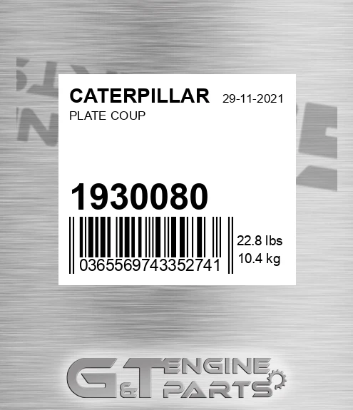 1930080 Plate Coup for CATERPILLAR