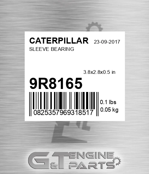 9R-8165 Sleeve Bearing for CATERPILLAR