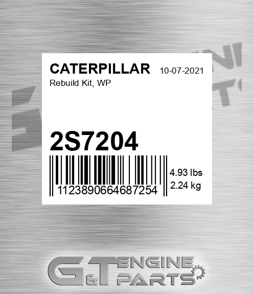 2S7204 Rebuild Kit, Wp