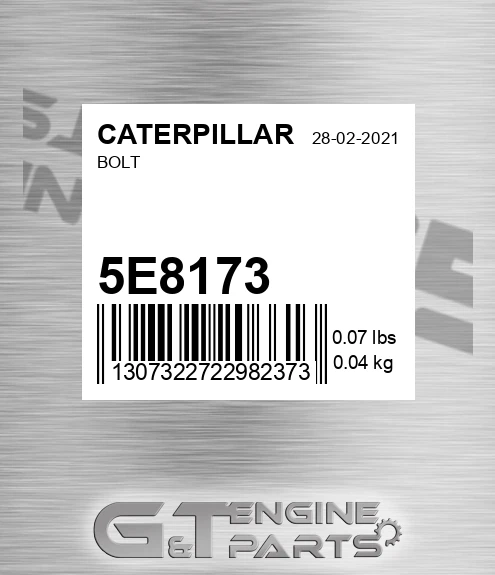 5E-8173 Bolt for CATERPILLAR