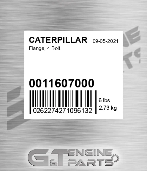 0011607000 Flange, 4 Bolt for CATERPILLAR
