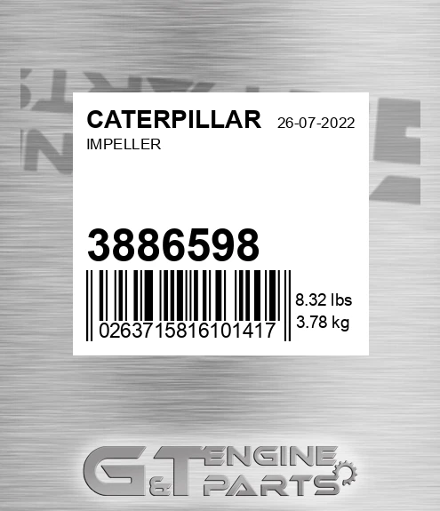 388-6598 Impeller for CATERPILLAR