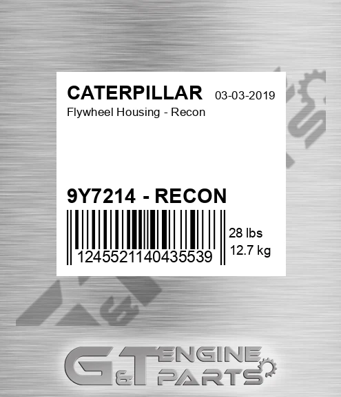 9Y7214 - RECON Flywheel Housing - Recon for CATERPILLAR