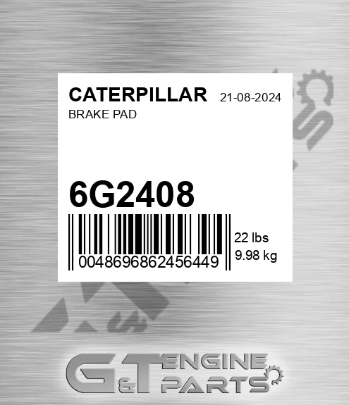 6G-2408 Brake Pad for CATERPILLAR