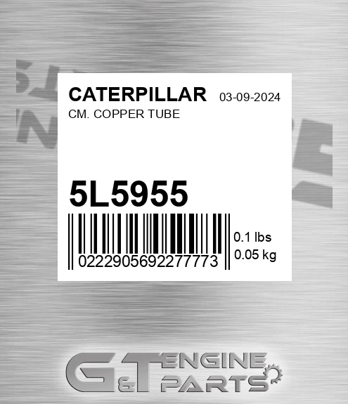 5L-5955 Cm. Copper Tube for CATERPILLAR