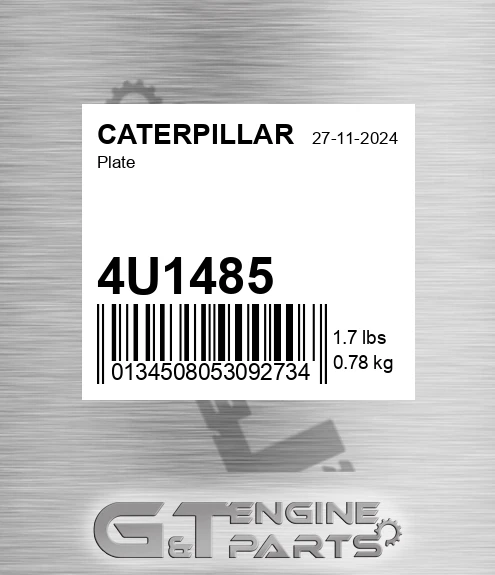 4U1485 Plate for CATERPILLAR