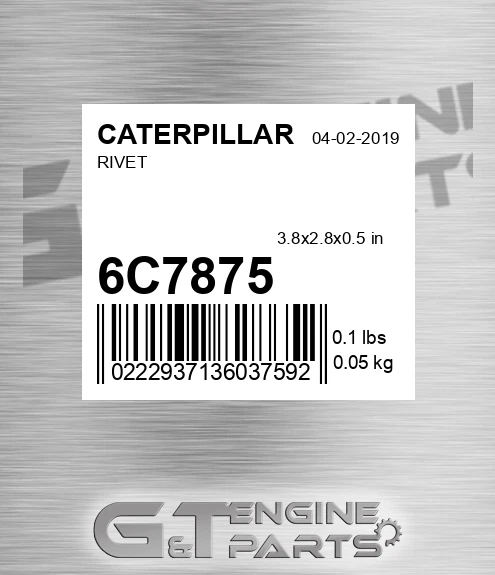 6C7875 Rivet for CATERPILLAR
