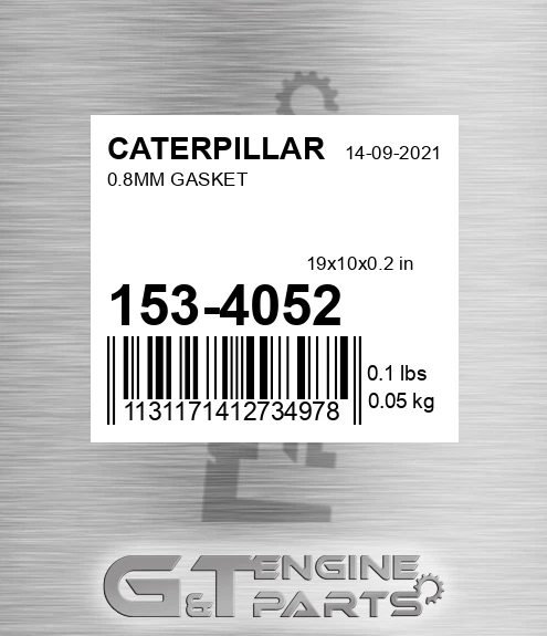 153-4052 0.8mm Gasket