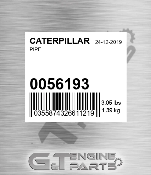 0056193 CATERPILLAR Pipe
