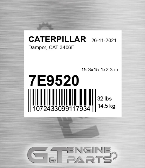 7E9520 Damper, Cat 3406e for CATERPILLAR