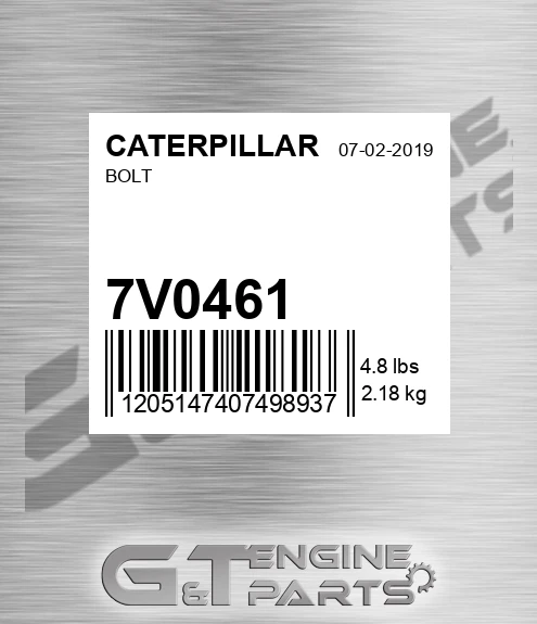 7V0461 Bolt for CATERPILLAR